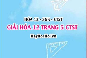Giải Hóa 12 trang 5 Chân trời sáng tạo SGK